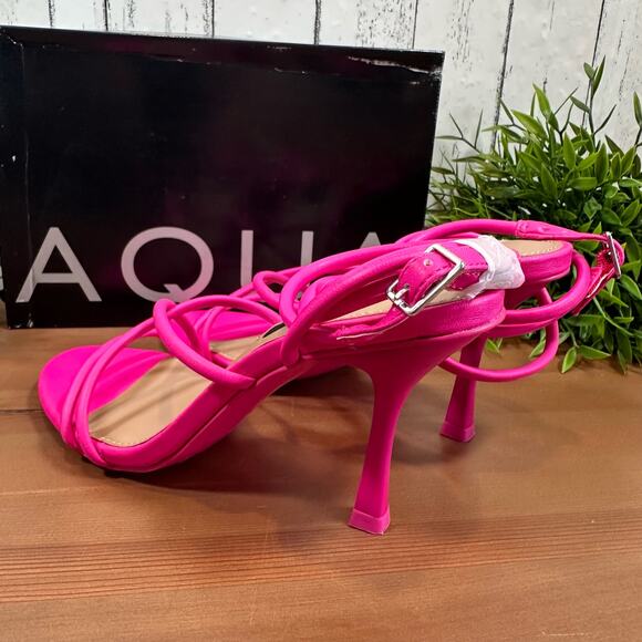 AQUA Women's Arlow Ankle Strap High Heel Fuschia Sandals Size 6.5 $108 - Picture 5 of 9